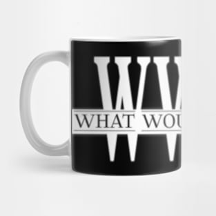 What Would Jesus Do WWJD BW Mug